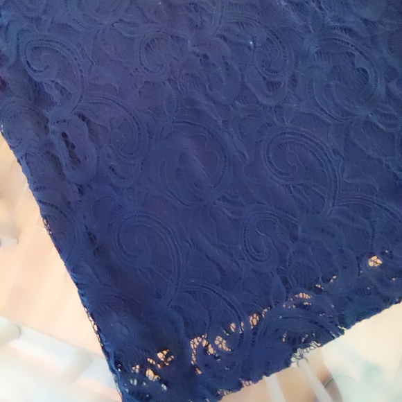 NWT Andrianna Papell Blue Moon Lace Pencil Skirt. - Picture 4 of 7